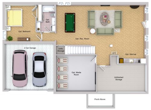 Basement Open Floor Plan Idea