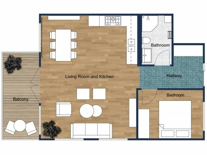 2d floor plan with materials