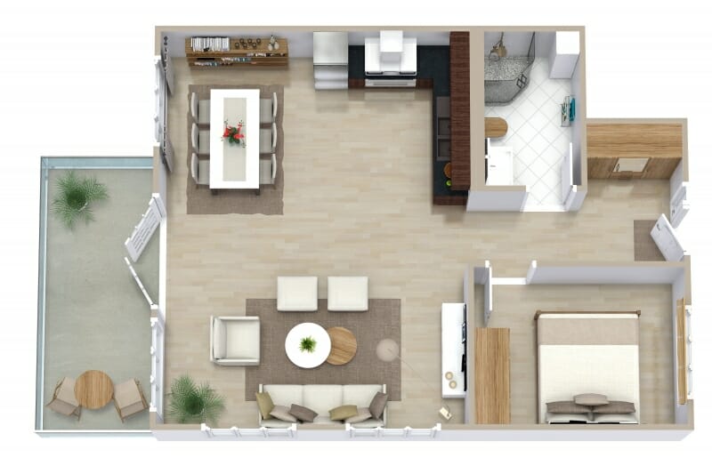 3D Profile Organic 3D Floor Plan