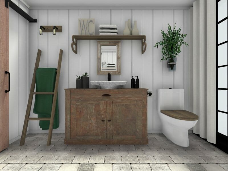 Farmhouse bathroom style accessories