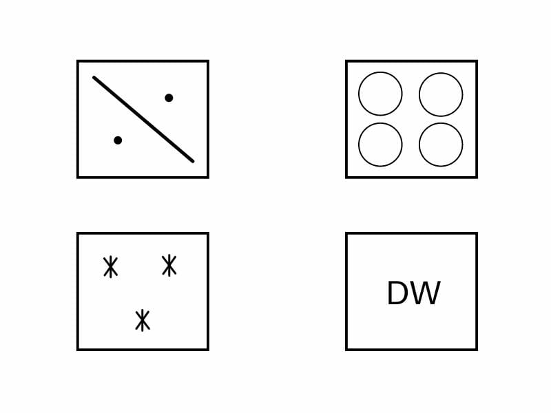 Kitchen appliances floor plan symbols