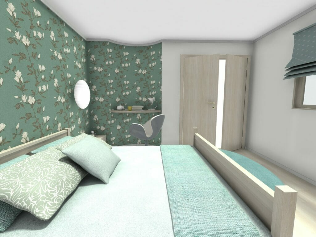 Green master bedroom idea