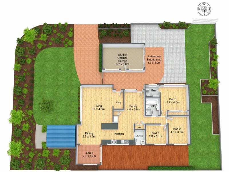 place a house on a lot - site plan