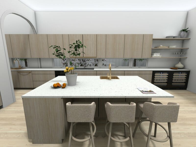 Kitchen island design with sink