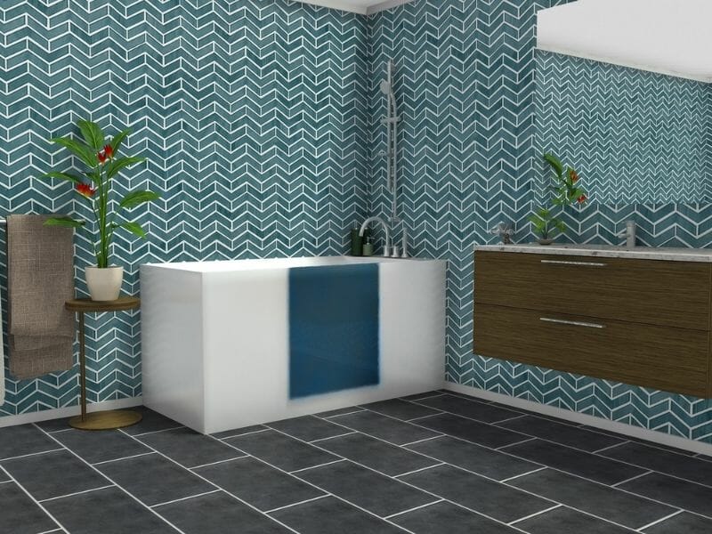 Bathroom idea with walk-in tub